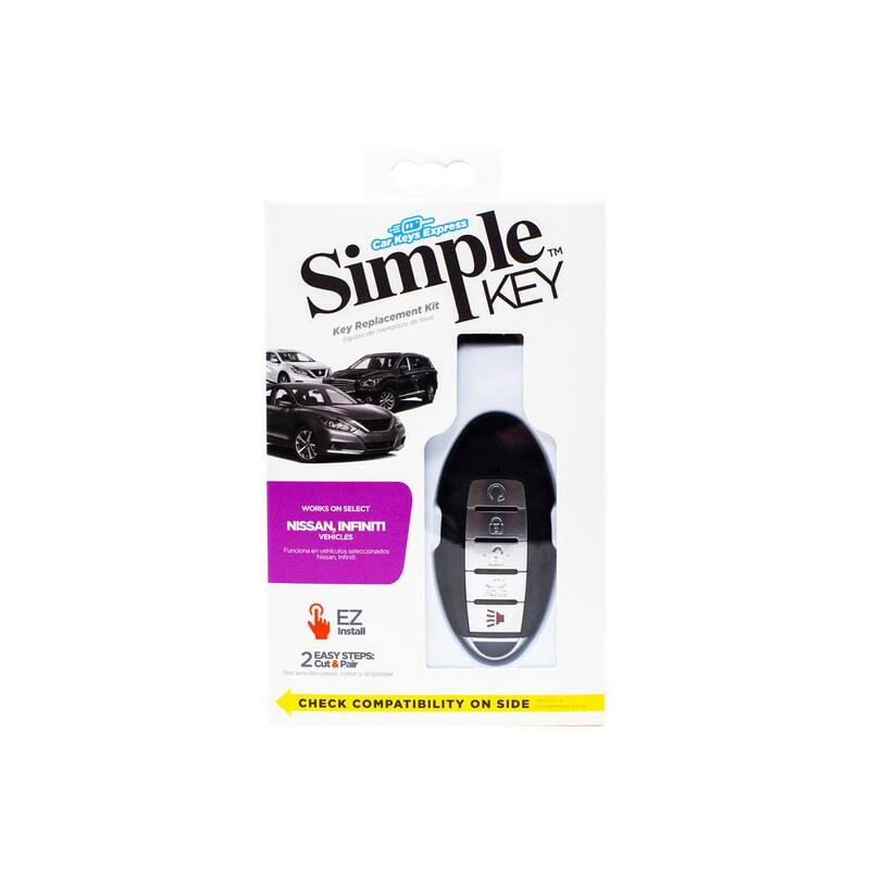 Car Keys Express Nissan Simple Key - 5 Button Smart Key Remote with Remote Start and Trunk - NISK-E5TRZ0SK