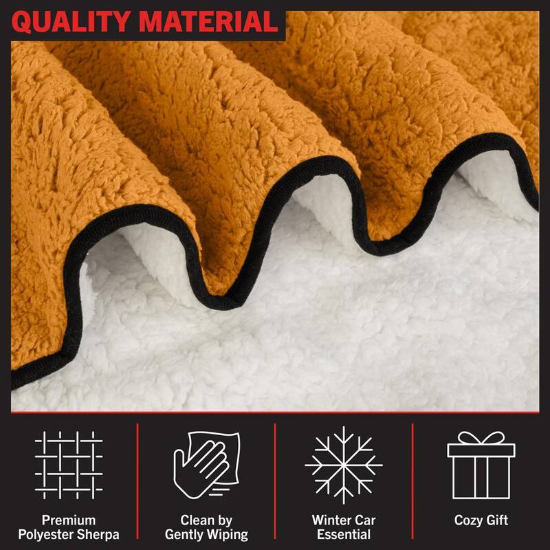 Stalwart Heated Blanket 2-Pack - Portable 12-Volt Electric Travel Blanket Set for Car, Truck, or RV (Honey) - 75-CAR2017