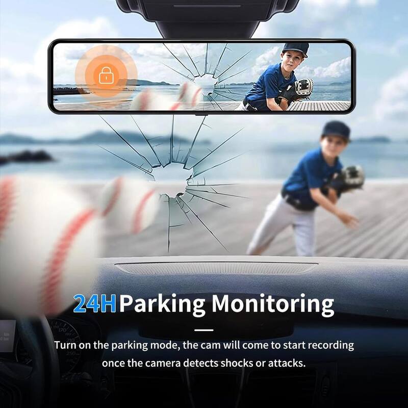 Etokfoks 11" Rear View Mirror Camera, 2160P Rearview Mirror Backup Camera, 4K Mirror Dash Cam Front and Rear, IPS Touch Screen - MLSA04-3LT231