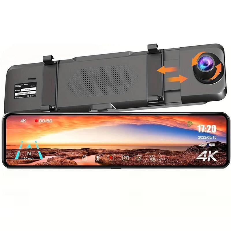 Etokfoks 11" Rear View Mirror Camera, 2160P Rearview Mirror Backup Camera, 4K Mirror Dash Cam Front and Rear, IPS Touch Screen - MLSA04-3LT231