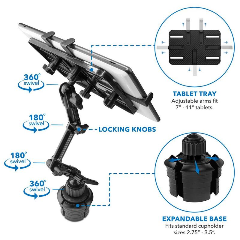 mount-it! Heavy-Duty Cup Holder Tablet ELD Mount - MI-7320