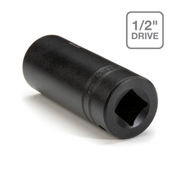 Steelman 1/2-Inch Drive x 21mm Deep 6-Point Impact Metric Single Socket - 78291