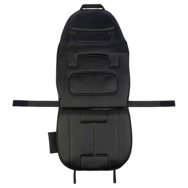Stalwart 19 in L x 0.5 in W x 42 in H 12-Volt Vibrating Heating Pad with 3 Levels for Car Seat - Driver or Passenger (Black) - 75-CAR2006