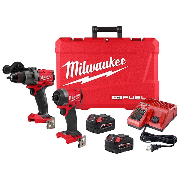 Milwaukee Tool Drill/Impact Driver Tool Combo Kit, 75pcs - 3697-22, 48-32-4098