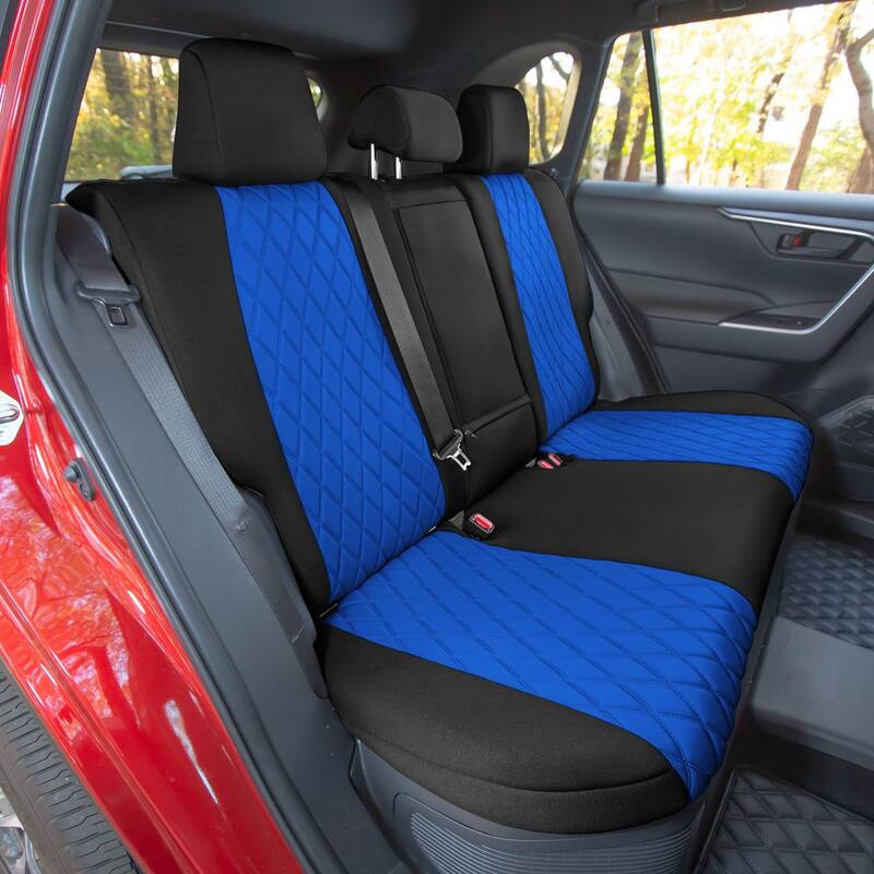 FH Group Neosupreme Custom Fit Seat Covers for 2021-2024 Toyota Rav4 Hybrid to Hybrid Prime - DMCM5012BLUE-FULL