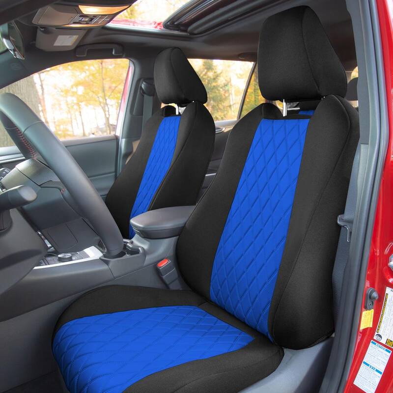 FH Group Neosupreme Custom Fit Seat Covers for 2021-2024 Toyota Rav4 Hybrid to Hybrid Prime - DMCM5012BLUE-FULL