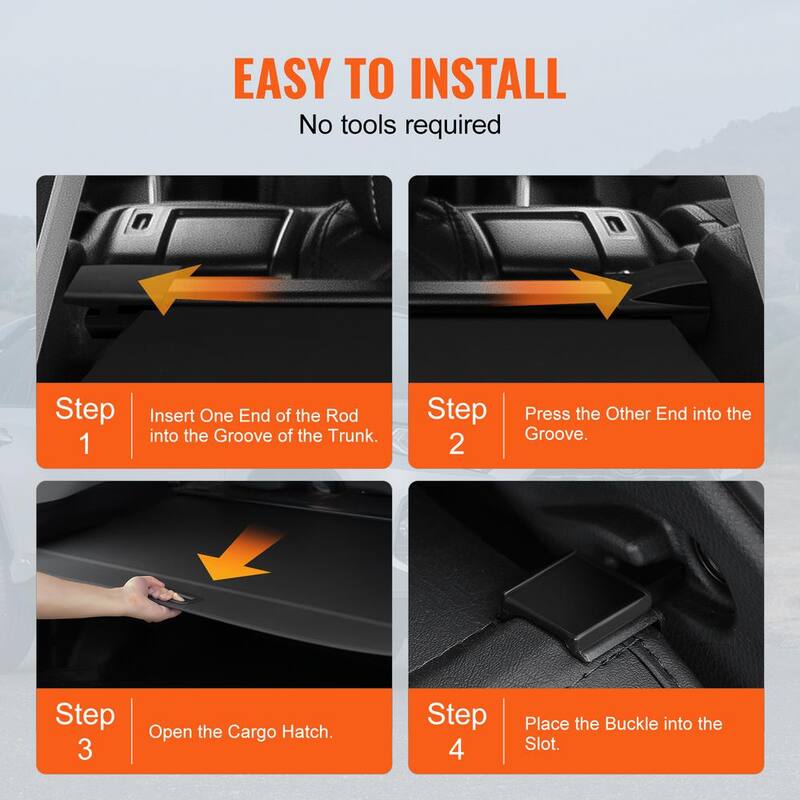 VEVOR Retractable Cargo Cover, Upgraded Waterproof Trunk Cover Security Shield Shade for Jeep Grand Cherokee 2 Row 2022-2024 - YCKSSSHCGYCK7IFY2V0