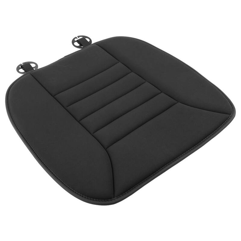 Stalwart Car Seat Cushion - 1.2 in.-Thick Memory Foam Seat Pad with Plastic Anchors and Non-Slip Bottom (Black) - 75-CAR2005