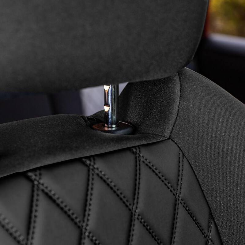 FH Group Neosupreme Custom Fit Seat Covers for 2021-2024 Toyota Rav4 Hybrid to Hybrid Prime - DMCM5012BLACK-FRONT