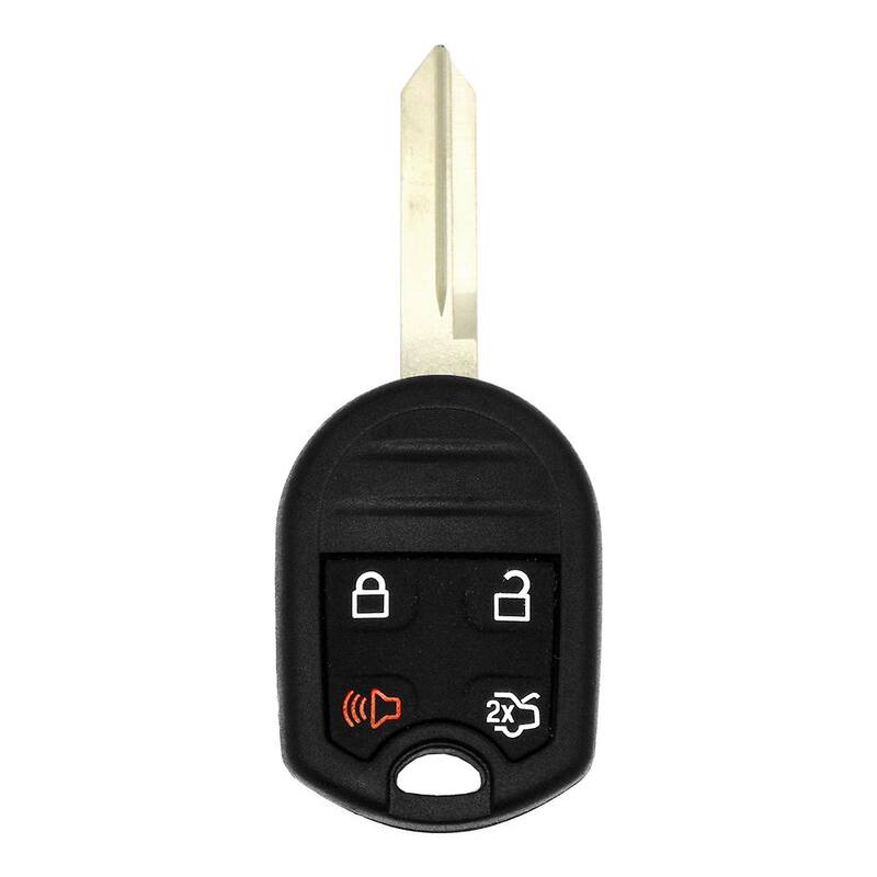 Car Keys Express Remote Key Fob and Simple Key Programmer for Ford, Lincoln, Mazda, Mercury - 4 Button Remote, Keyless Entry, Easy Setup - FORRK4SK-PK