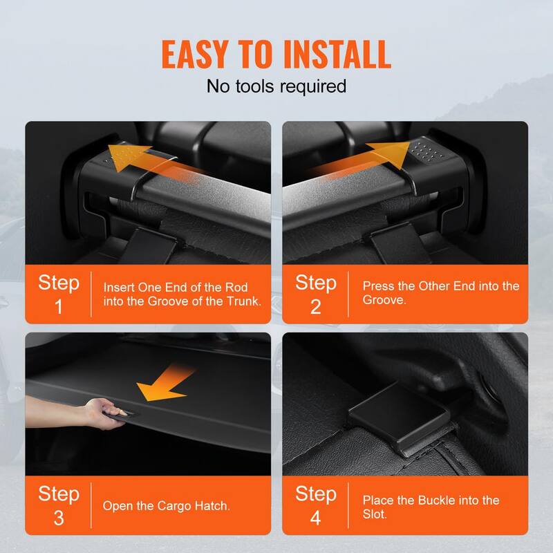 VEVOR Retractable Cargo Cover for Toyota, Upgraded Waterproof Trunk Cover Security Shield Shade for Toyota RAV4 2019-2024 - YCKSSSHCGYCKFMAAUV0