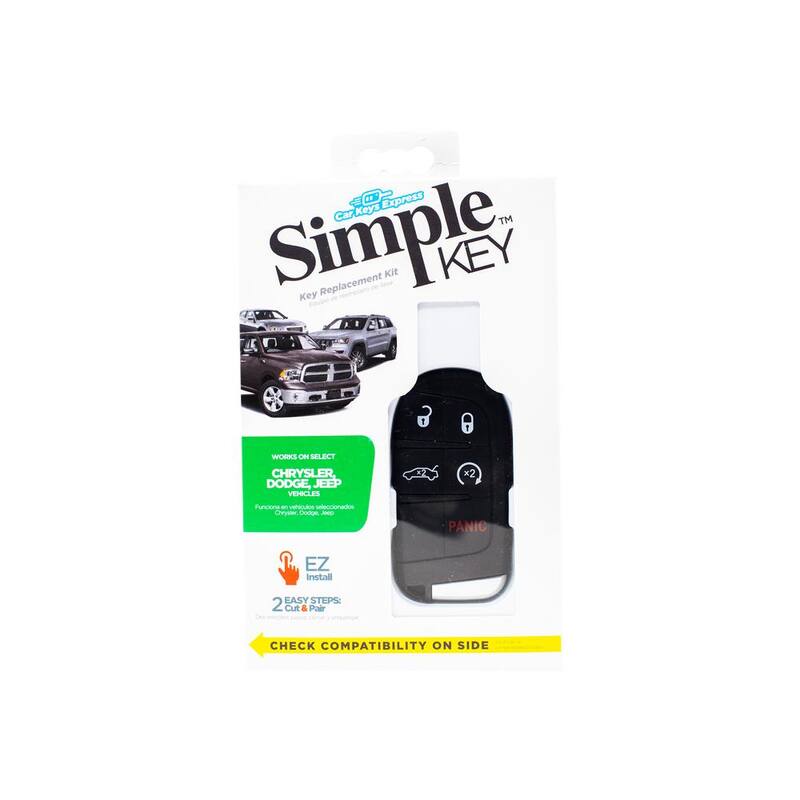 Car Keys Express Chrysler and Dodge Simple Key - 5-Button Smart Key Remote with Remote Start, Lock, Unlock, Trunk, and Panic Functions - CDSK-E5TRZ0SK