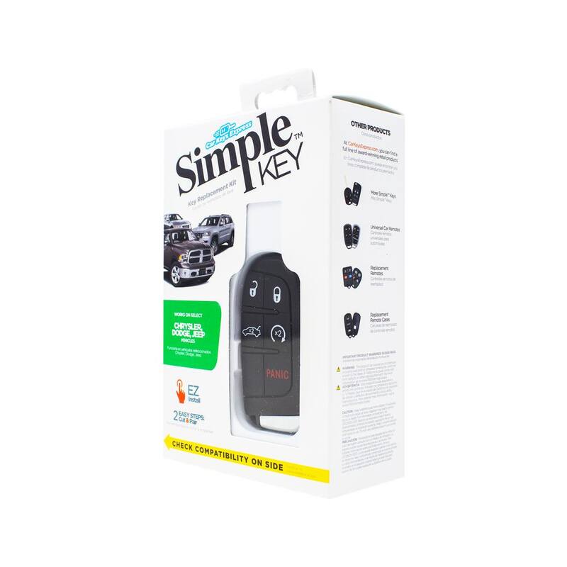 Car Keys Express Chrysler and Dodge Simple Key - 5-Button Smart Key Remote with Remote Start, Lock, Unlock, Trunk, and Panic Functions - CDSK-E5TRZ0SK