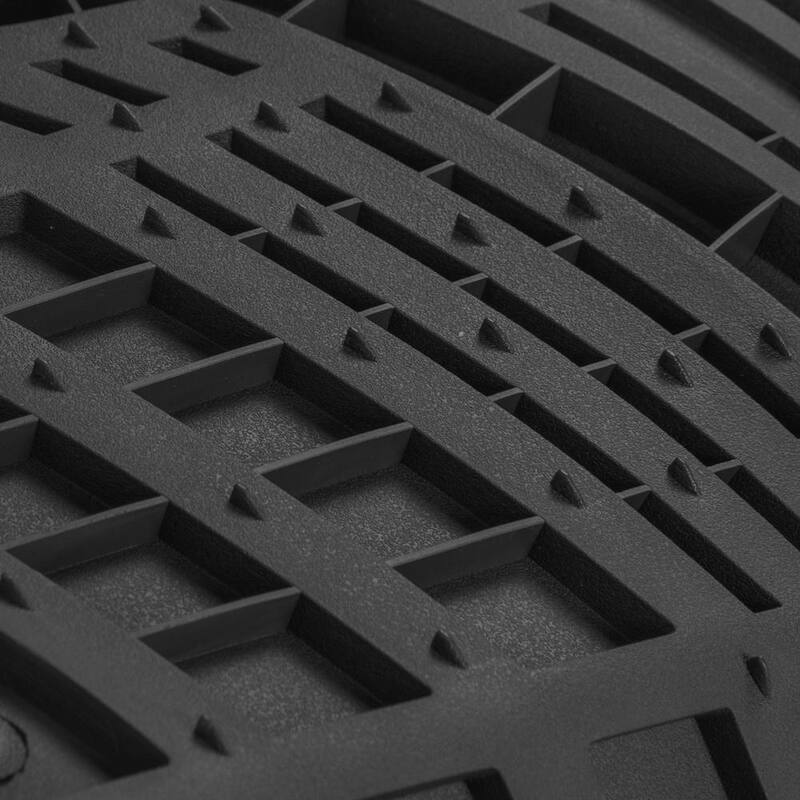 Caterpillar FlexTough 3-Pieces 26 in. x 20 in. Black Deep Dish Trimmable Car Floor Mats - CAMT-1003-BK