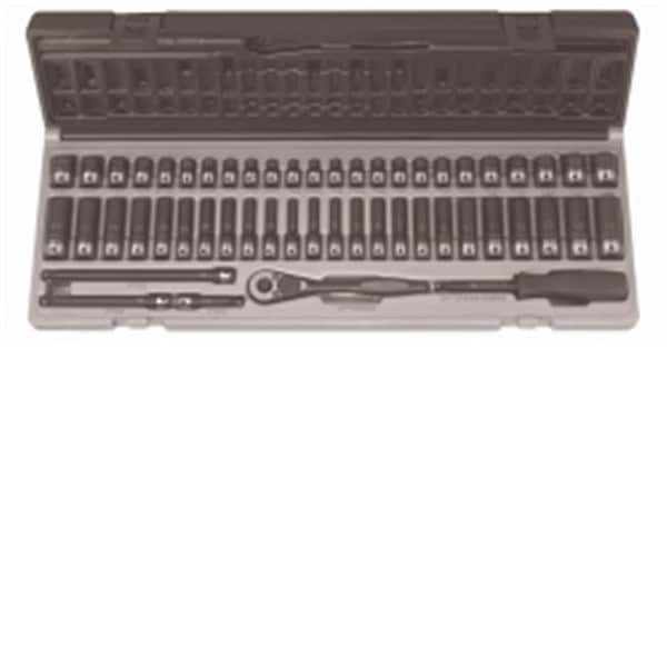 Grey Pneumatic Grey Pneumatic GRE89653CRD .25 Inch Dr. 53Pc Fract. & Metric Duo-Socket Set- 6 P - GRE89653CRD