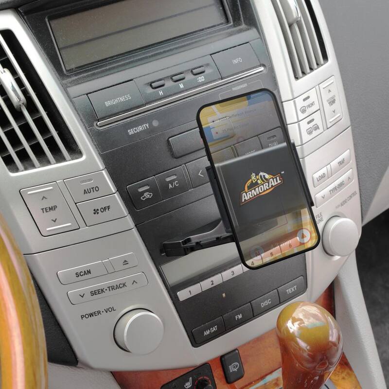 Armor All Universal CD Slot Phone Mount, Adjusts 360-Degrees - AMH3-1016-BLK