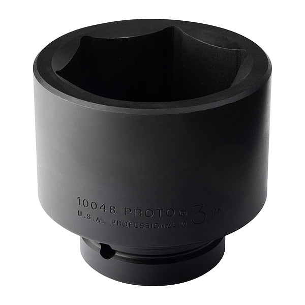 Proto 1 in Drive Impact Socket 3 in Size 6 pt Standard Depth, Black Oxide - J10048