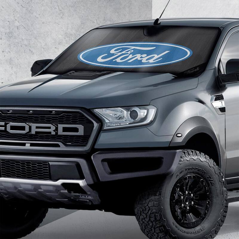 Plasticolor Ford Matte Black Accordion Sunshade - 003858R01