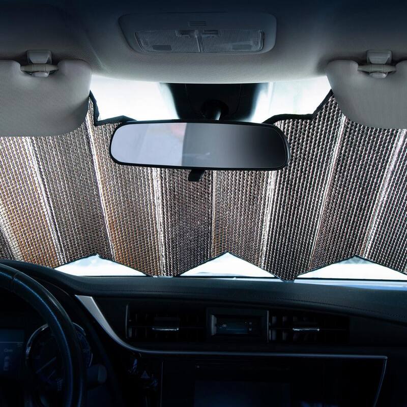 Plasticolor Ford Matte Black Accordion Sunshade - 003858R01