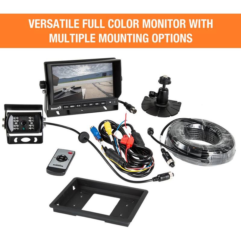 Buyers Products Company Vehicle Back-Up Monitor Rear View Observation System Kit with Night Vision Camera - 8883000
