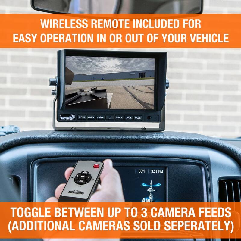 Buyers Products Company Vehicle Back-Up Monitor Rear View Observation System Kit with Night Vision Camera - 8883000