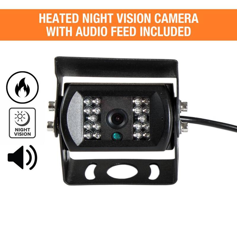 Buyers Products Company Vehicle Back-Up Monitor Rear View Observation System Kit with Night Vision Camera - 8883000