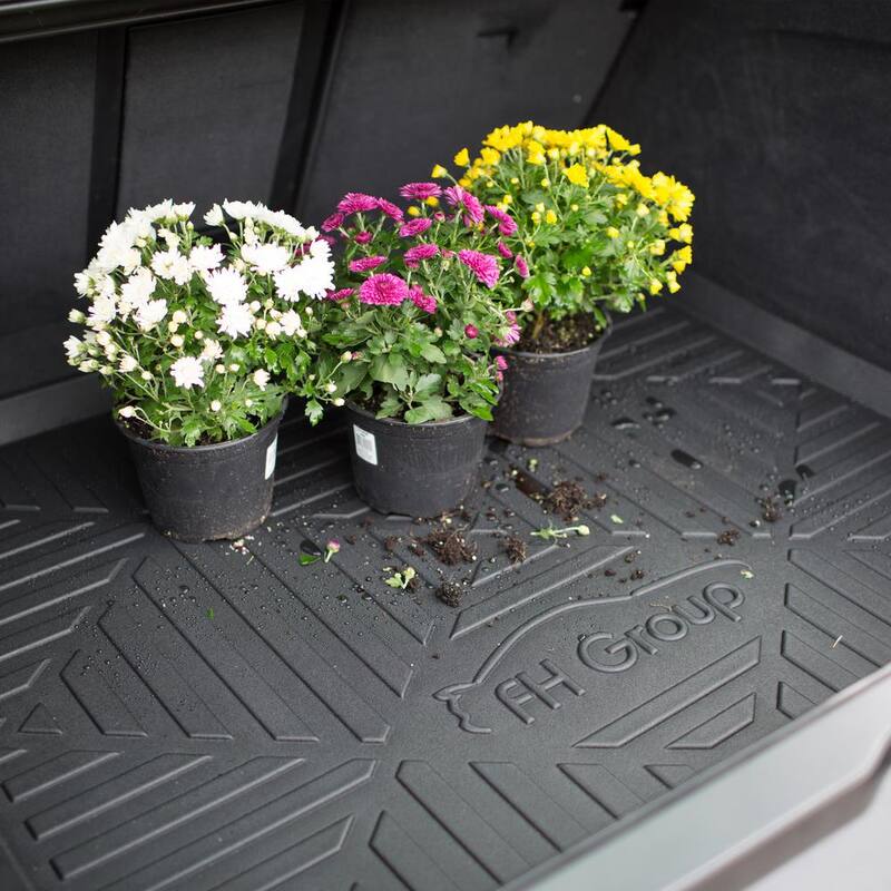 FH Group Climaproof Black Multi Purpose Non Slip 1 Piece 32 in. x 24 in. Rubber Car Cargo Tray - DMF16407BLK-32