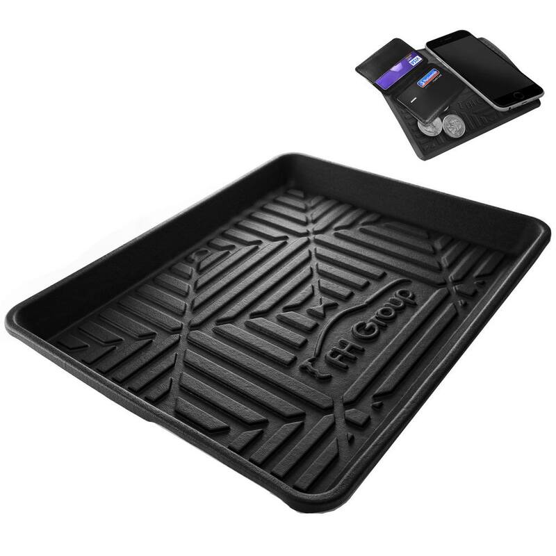 FH Group Climaproof Black Multi Purpose Non Slip 1 Piece 32 in. x 24 in. Rubber Car Cargo Tray - DMF16407BLK-32