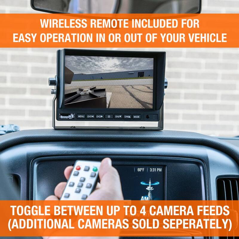 Buyers Products Company Rear View Reverse Backup Camera System w/ Night Vision and DVR - 8883050