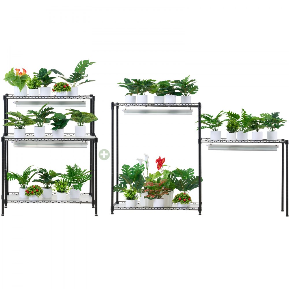VEVOR DIY Plant Stand with Grow Lights 6 Tiers 192W 70.9" Tall Plant Grow Shelf - GNZWJ180CM75LE0LQV1
