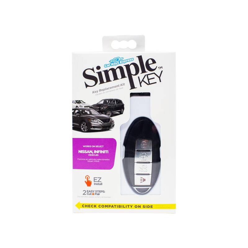 Car Keys Express Simple Key, Key Fob and Key Fob Programmer for Select Nissan and Infiniti (Vehicle List B, 4 Button) - NISK-E4TZ0SK