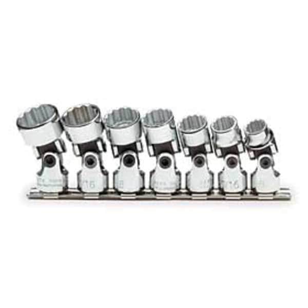Proto 3/8" Drive Universal Socket Set SAE 7 Pieces 3/8 in to 3/4 in , Full Polish - J52102