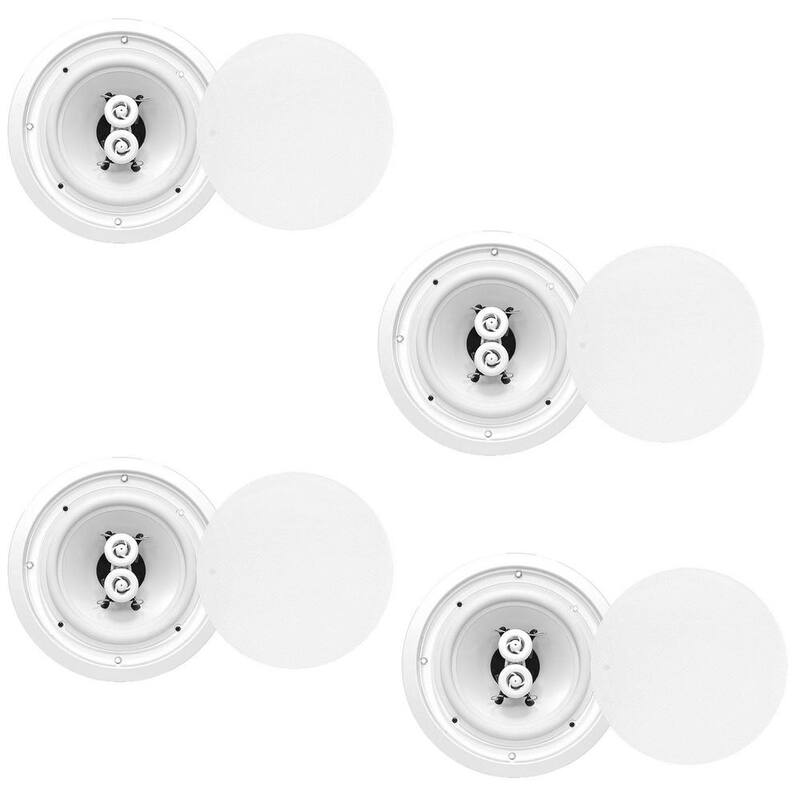 PYLE 6.5 Inch 300W Home Audio In Ceiling or Outdoor Speaker Waterproof (4 Pack) - 4 x PWRC62