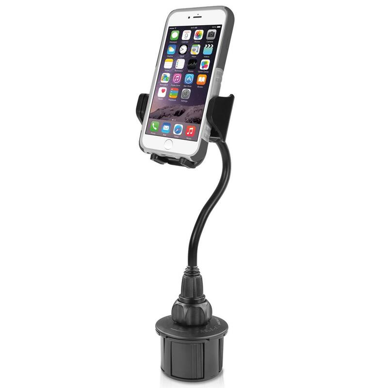 Macally Extra-Long 16 in. Tall Adjustable Automotive Cup Holder Mount for Smartphones and GPS - MCUP2XL