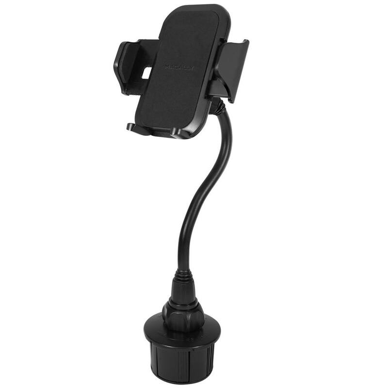 Macally Extra-Long 16 in. Tall Adjustable Automotive Cup Holder Mount for Smartphones and GPS - MCUP2XL