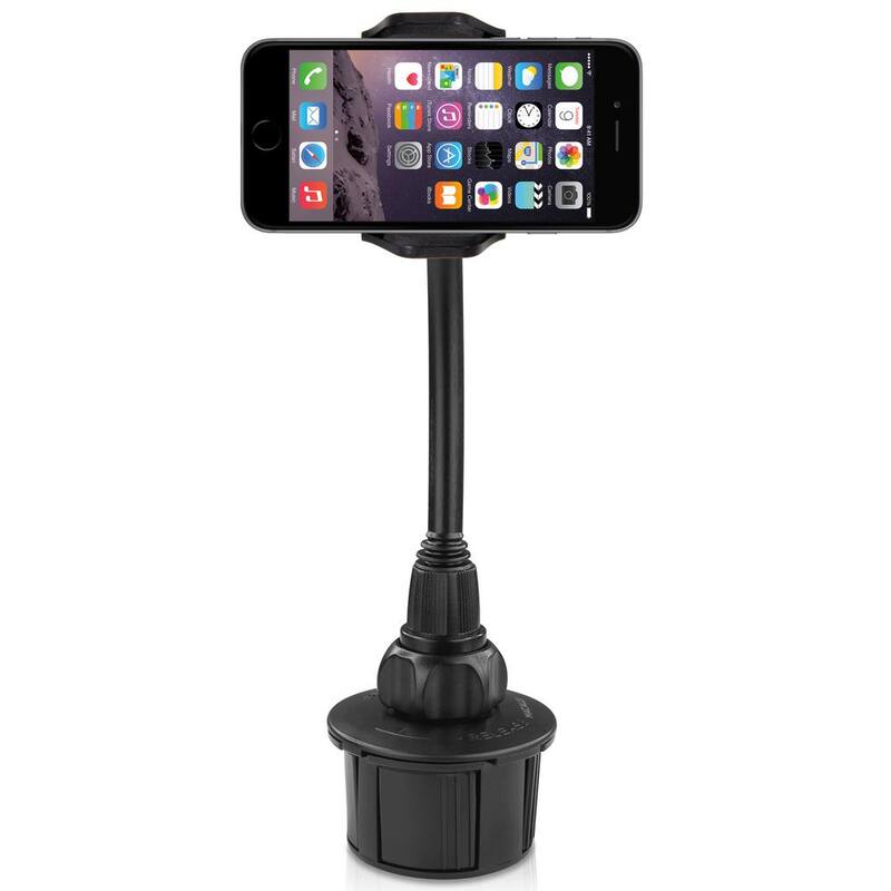 Macally Extra-Long 16 in. Tall Adjustable Automotive Cup Holder Mount for Smartphones and GPS - MCUP2XL