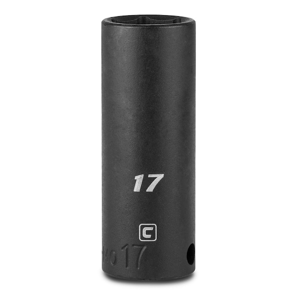 Capri Tools 3/8 in Drive 17 mm 6-Point Metric Deep Impact Socket - 5-3217
