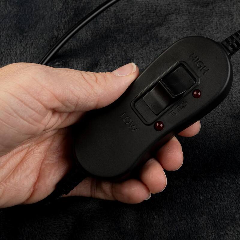Stalwart Heated Blanket - Portable 12-Volt Electric Travel Blanket for Car, Truck, or RV (Black) - 75-CAR2013