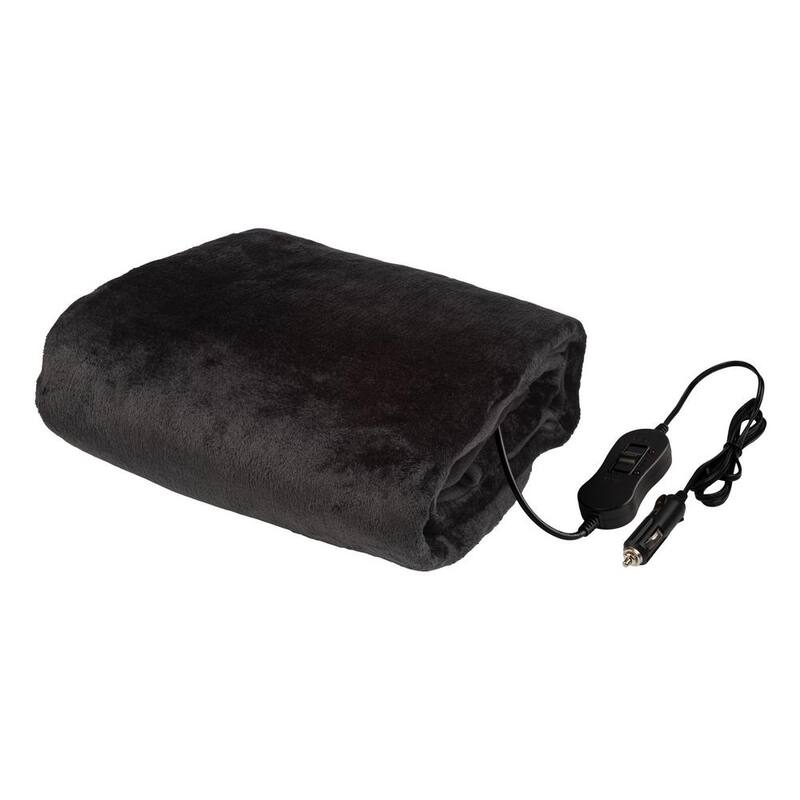 Stalwart Heated Blanket - Portable 12-Volt Electric Travel Blanket for Car, Truck, or RV (Black) - 75-CAR2013