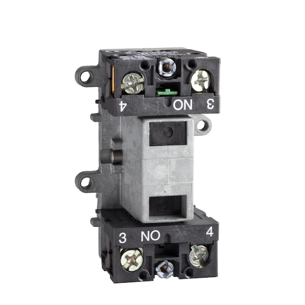 Bloque de contacto Schneider Electric, Harmony XAC, doble contacto, traba, velocidad única, montaje frontal, 2NA - XENG3781