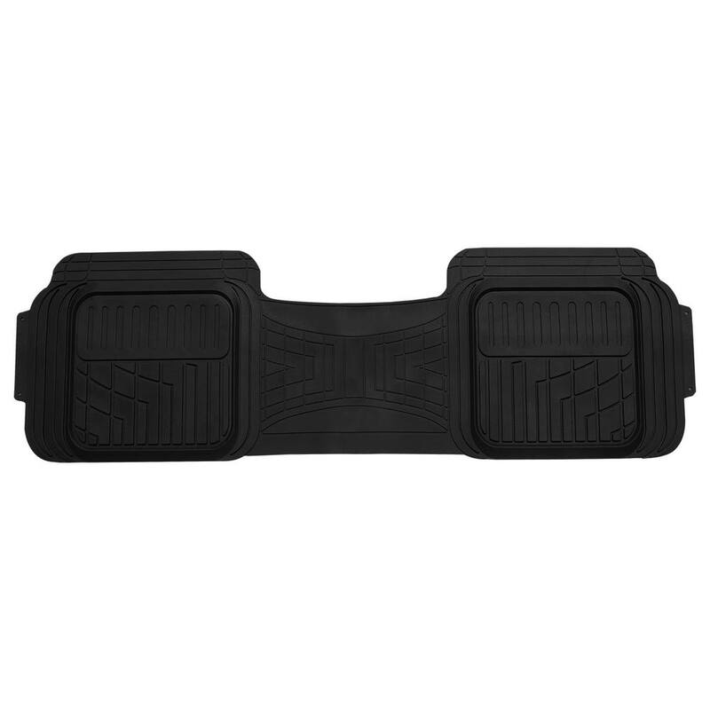 FH Group Black Heavy Duty Liners Trimmable Touchdown Floor Mats - Universal Fit for Cars, SUVs, Vans and Trucks - Full Set - DMF11511BLACK