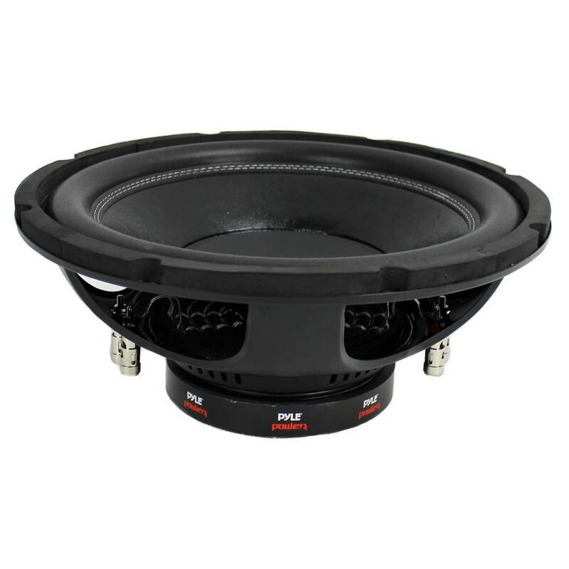 PYLE PLPW12D 12 in. 1600-Watt 4 Ohm DVC Black Car Stereo Audio Power Subwoofer Dual Coil - PLPW12D
