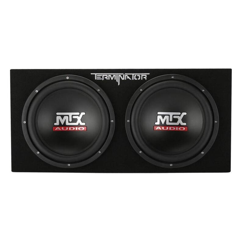 MTX 12 in. 2000-Watt Max Car Audio Dual Loaded Subwoofer Box Enclosure - TNE212DV