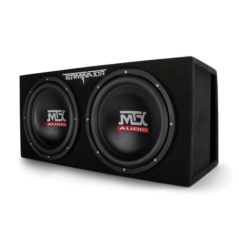 MTX 12 in. 2000-Watt Max Car Audio Dual Loaded Subwoofer Box Enclosure - TNE212DV