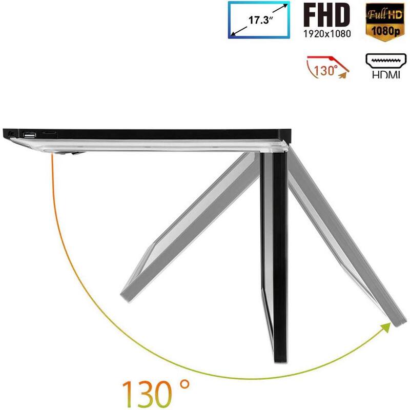 Etokfoks 17.3 in. Car Overhead Flip Down Monitor Screen Dispaly 1080P Video HD Digital TFT Wide Screen Ultra-Thin Roof Mounted - MLSA04-3LT211