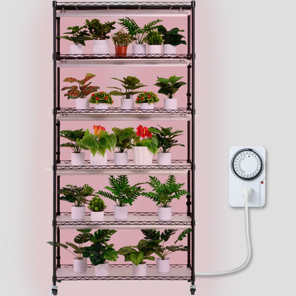 VEVOR Plant Stand with Grow Light 6 Tiers 180W 70.9" Indoor Plant Grow Shelf - GNZWJ180CM90SFKCTV1
