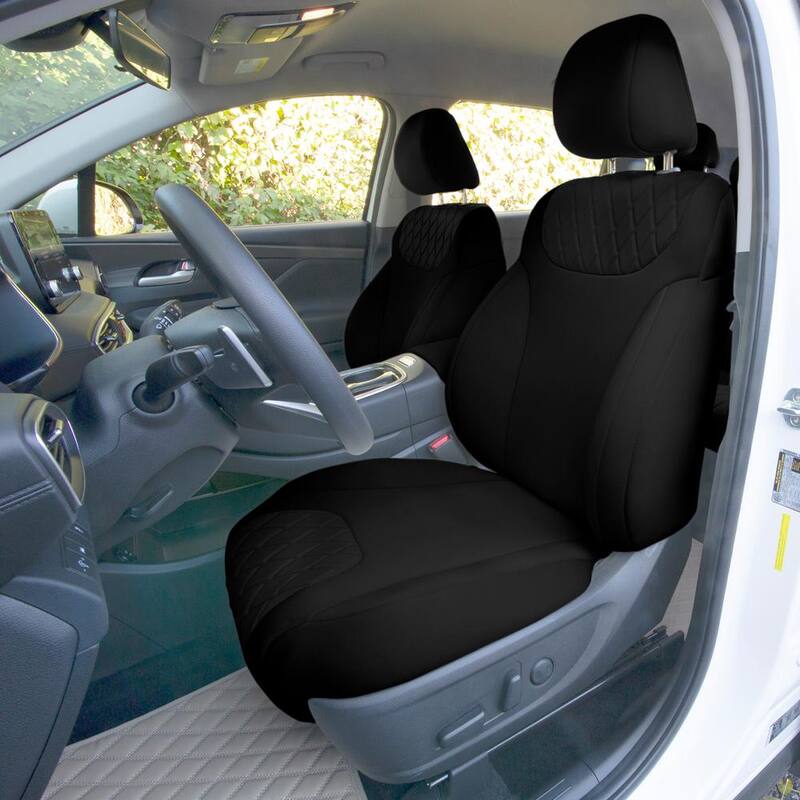 FH Group Neoprene Custom Fit Seat Covers for 2019 - 2023 Hyundai Santa Fe 26.5 in. x 17 in. x 1 in. Front Set - DMCM5030BLK-FR