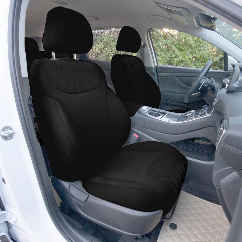FH Group Neoprene Custom Fit Seat Covers for 2019 - 2023 Hyundai Santa Fe 26.5 in. x 17 in. x 1 in. Front Set - DMCM5030BLK-FR