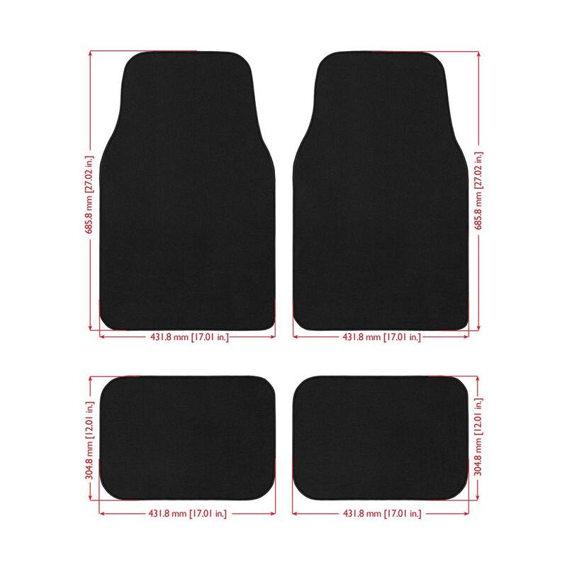 GGBAILEY Premium Black Car Floor Mats Universal Fit for Cars, SUVs, Vans and Trucks (4-Piece) - D61423-S1A-BK