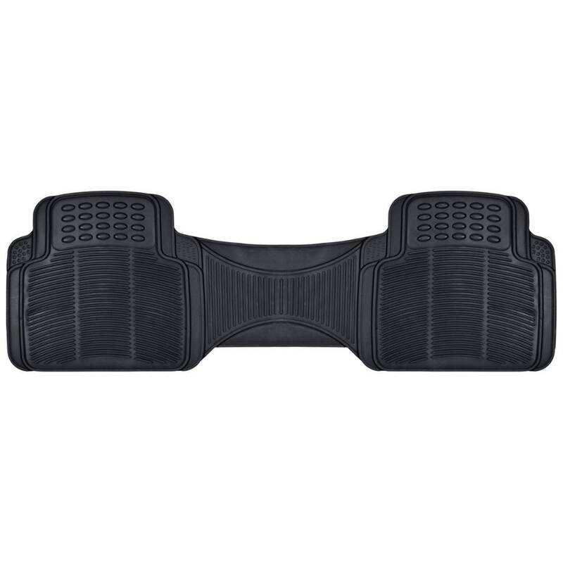 BDK Classic Heavy Duty MT-781 Black Rear 1-Piece Floor Liner Rubber Mat - MT-781-BK